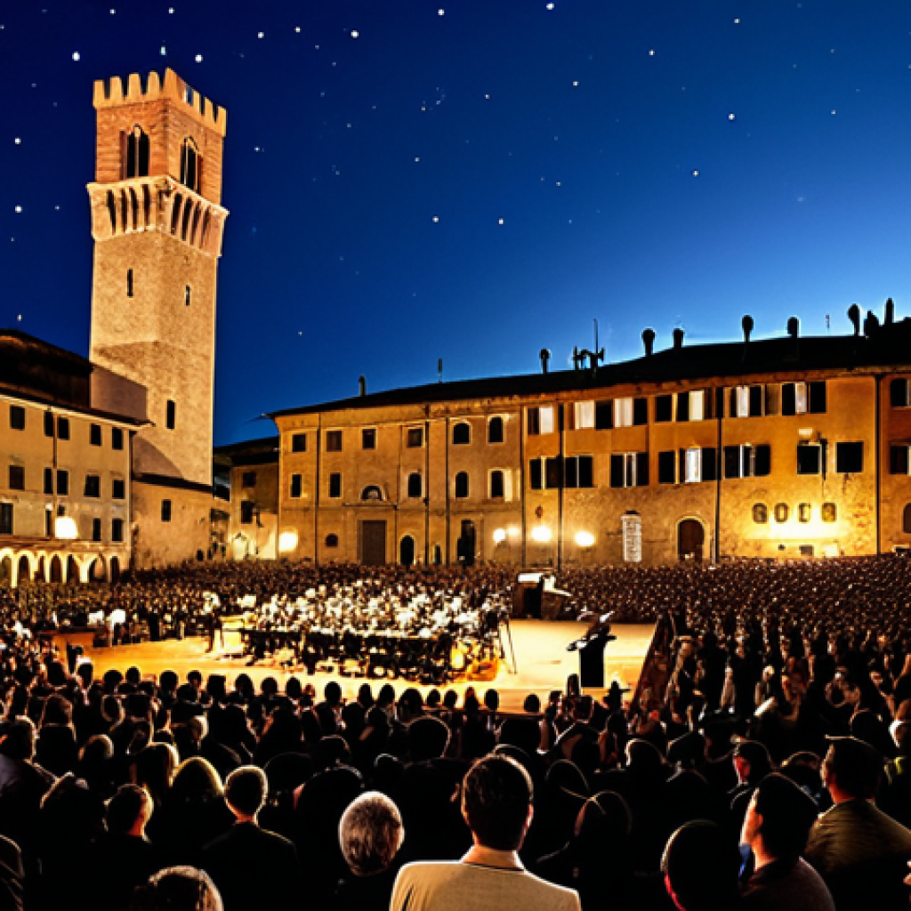 여행 중 즐길 수 있는 문화 행사 - Umbria Jazz Festival**

"A vibrant scene at Umbria Jazz in Perugia, Italy. Musicians are performing ...